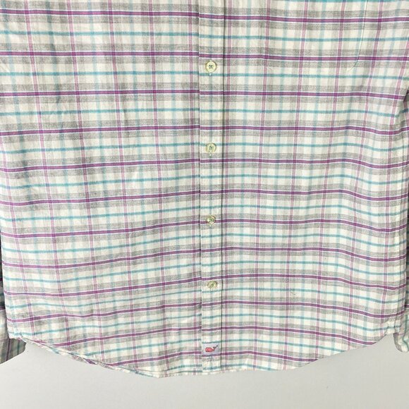 Vineyard Vines Slim Fit Murray Shirt Mens Medium Gray Plaid Long Sleeve Button - Picture 3 of 9